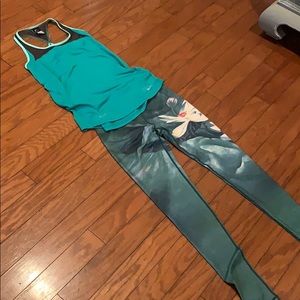 Both items- Nike racer top- fab detail leggings